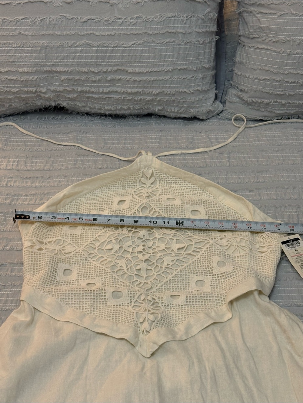 a new day Ivory Crocheted Halter Midi Dress - measurements in photos - Picture 5 of 12